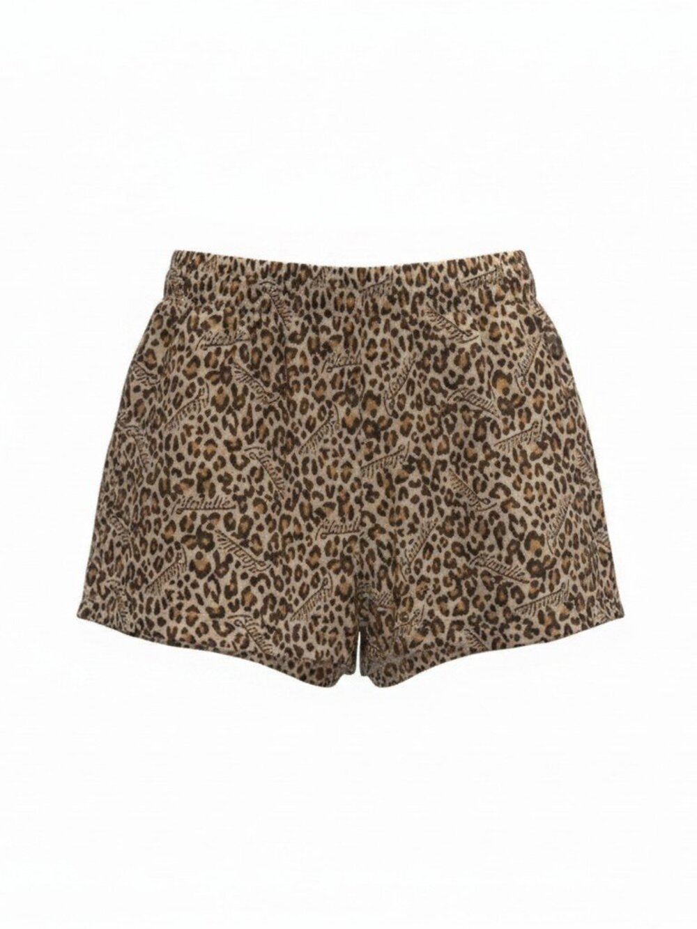 Blondie Leopard Print Band Merch Lounge Shorts Women 2X Plus Size Brown Tan